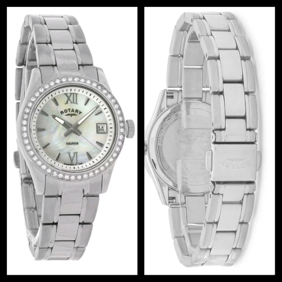 NIB HAVANA MOTHER of pearl SS watch Rotary Brand main image 5